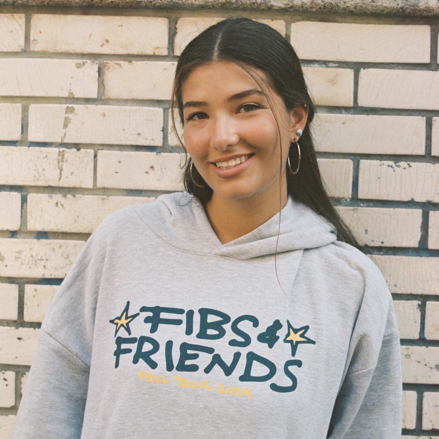 Fibs & Friends Grey Hoodie
