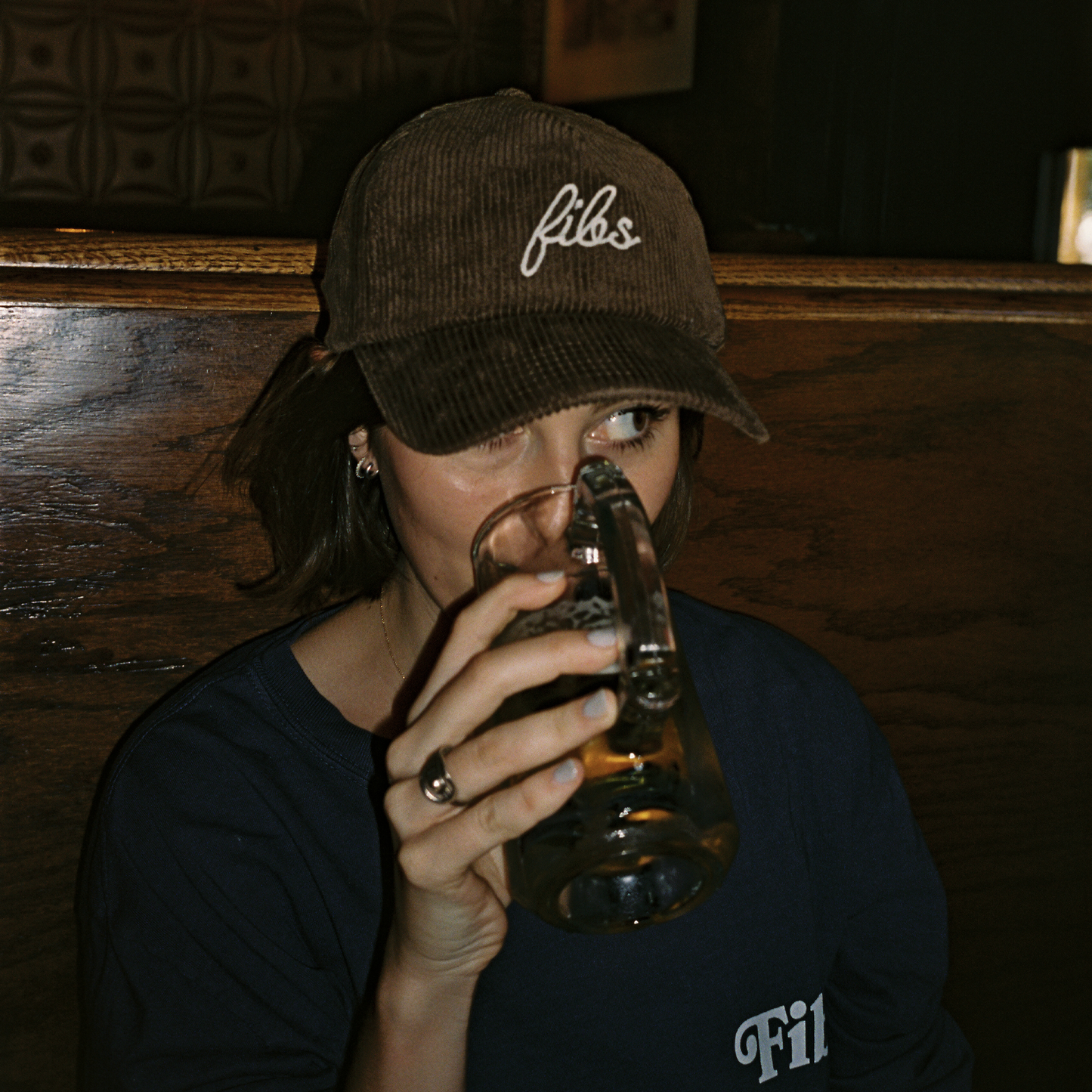Fibs Brown Corduroy Hat