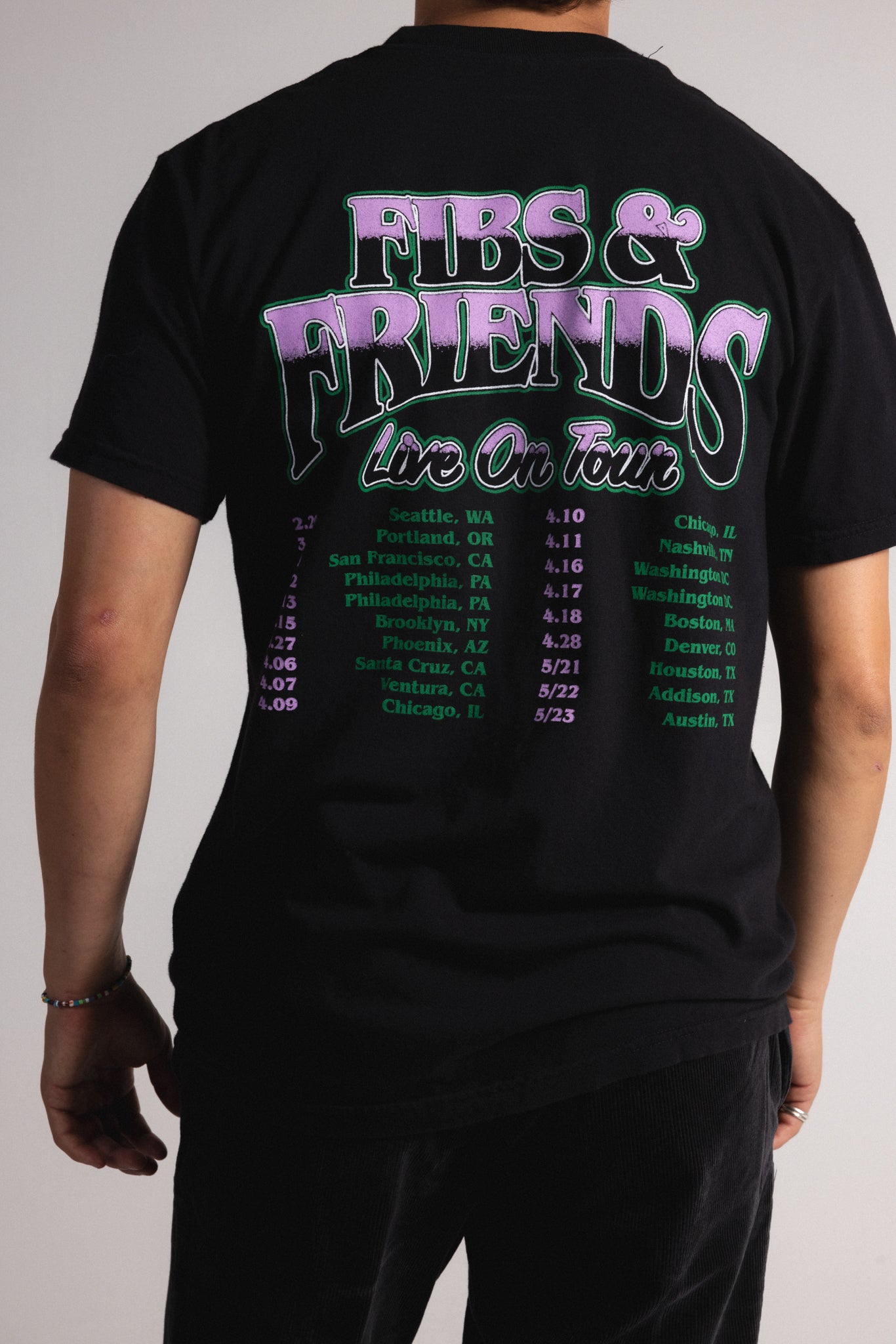Fibs & Friends Black Tee