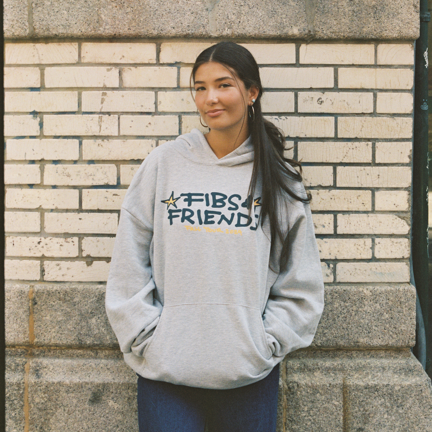 Fibs & Friends Grey Hoodie