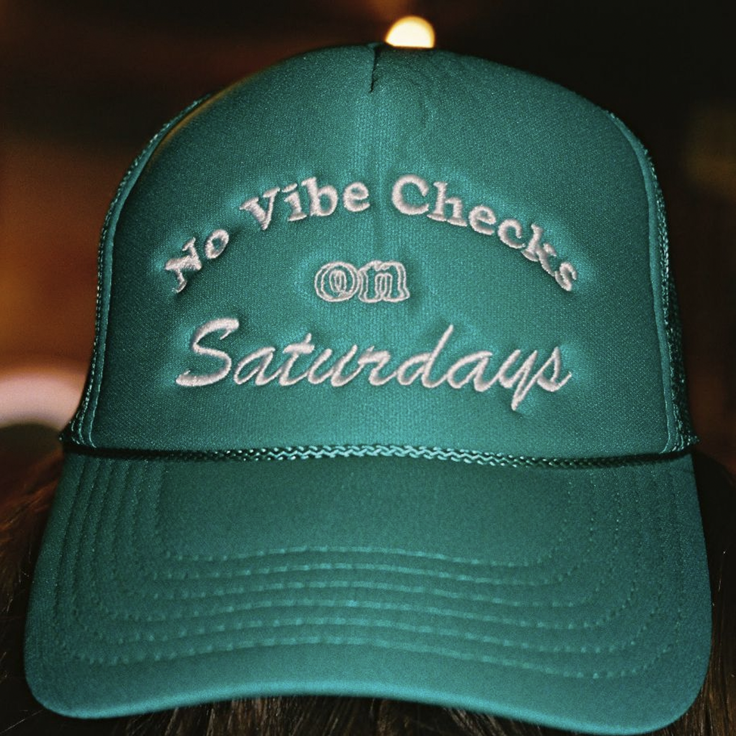 No Vibe Checks Jade Trucker Hat
