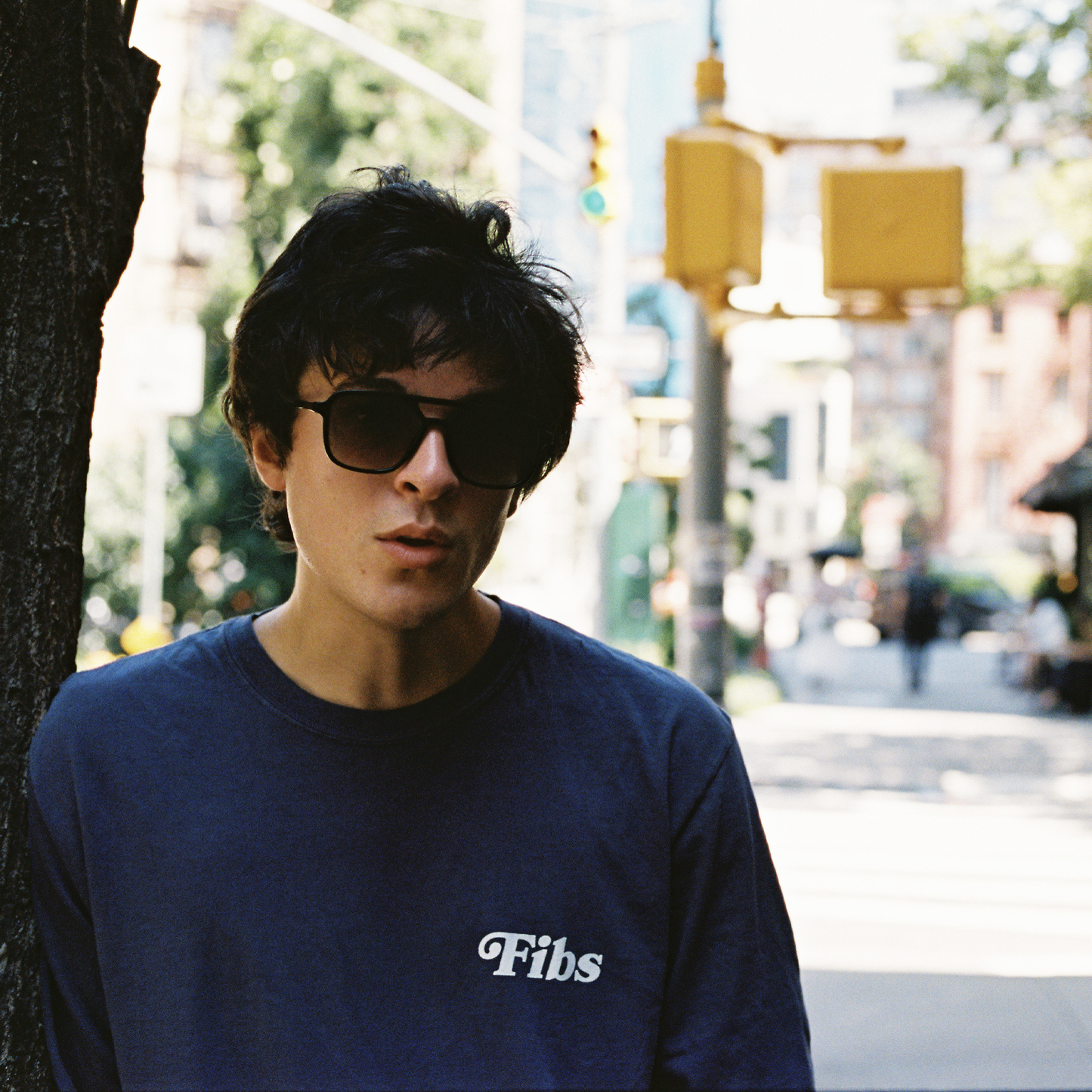 No Vibe Checks Navy Long Sleeve Tee