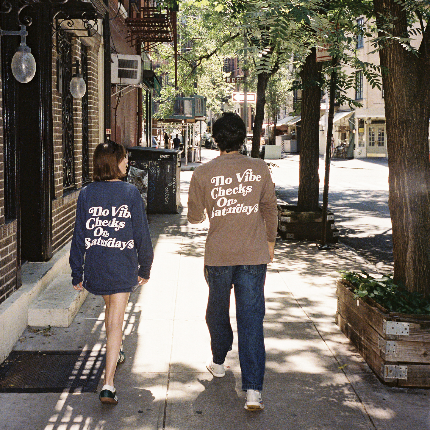 No Vibe Checks Espresso Long Sleeve Tee